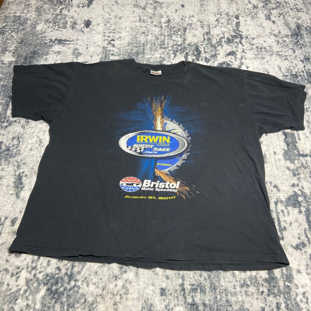 Chase Authentics NASCAR Irwin Tools Night Race Bristol 2010 T-Shirt Mens 2XL